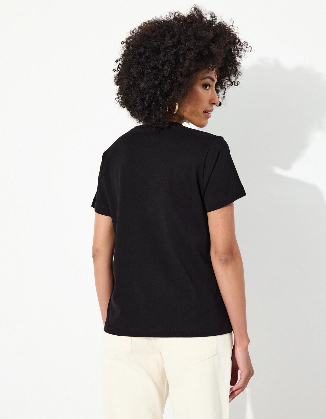 T-shirt, Mulher, Preto