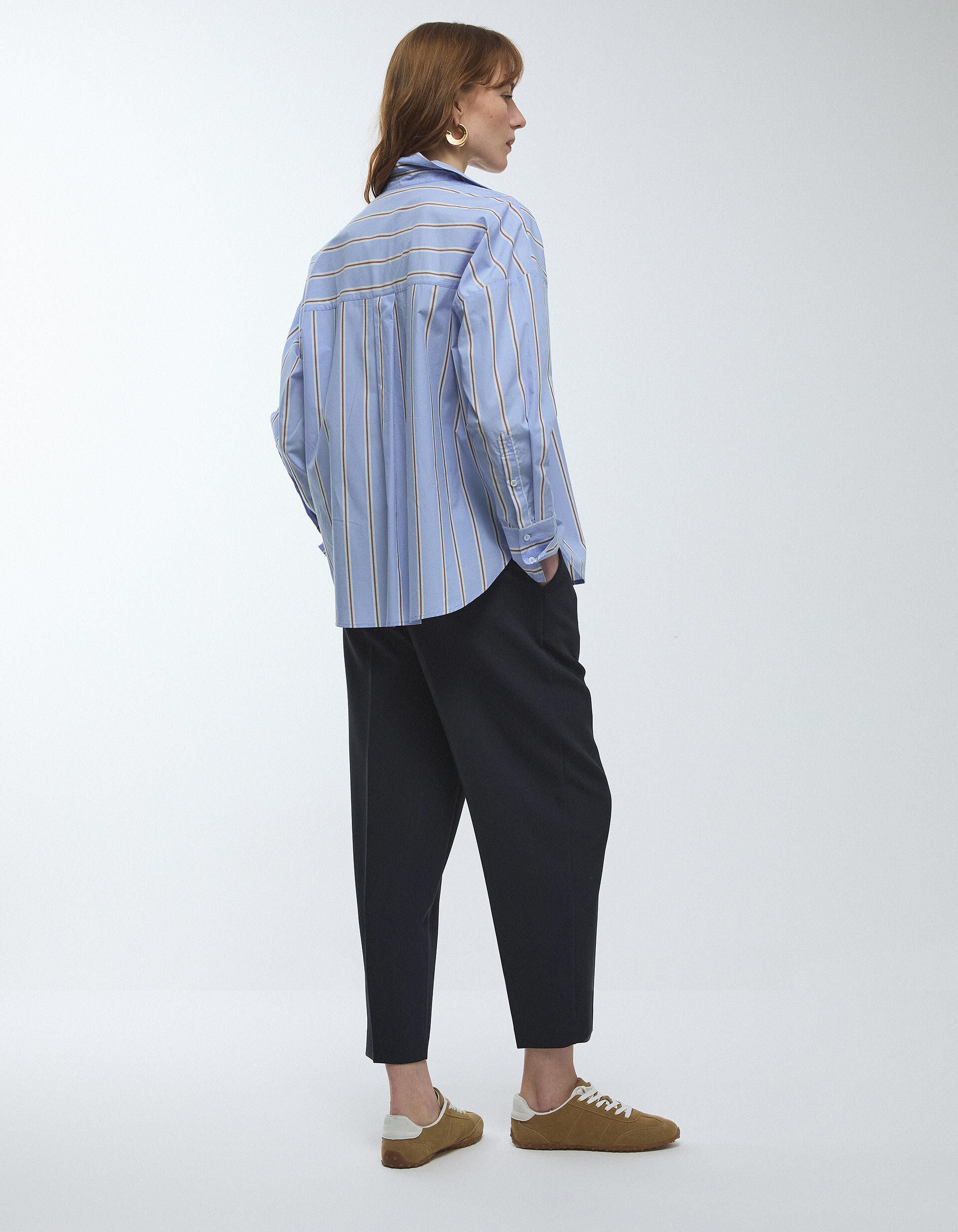 Comprar Online Camisa &agrave;s Riscas, Mulher, Azul