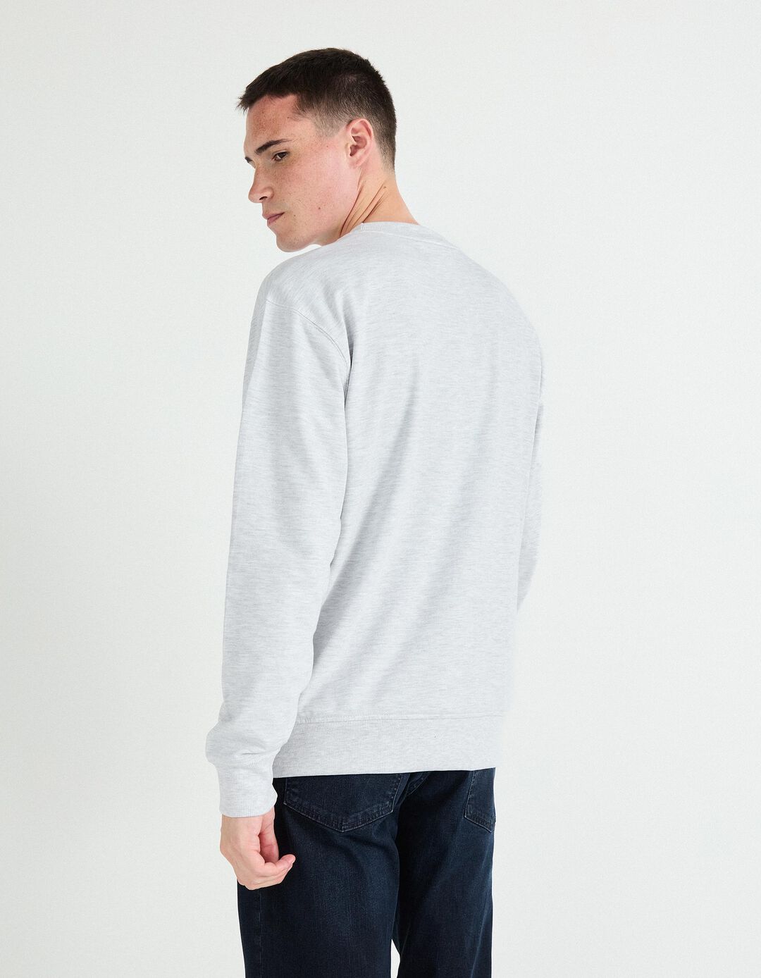 Sweatshirt de Felpa, Homem, Cinzento Claro