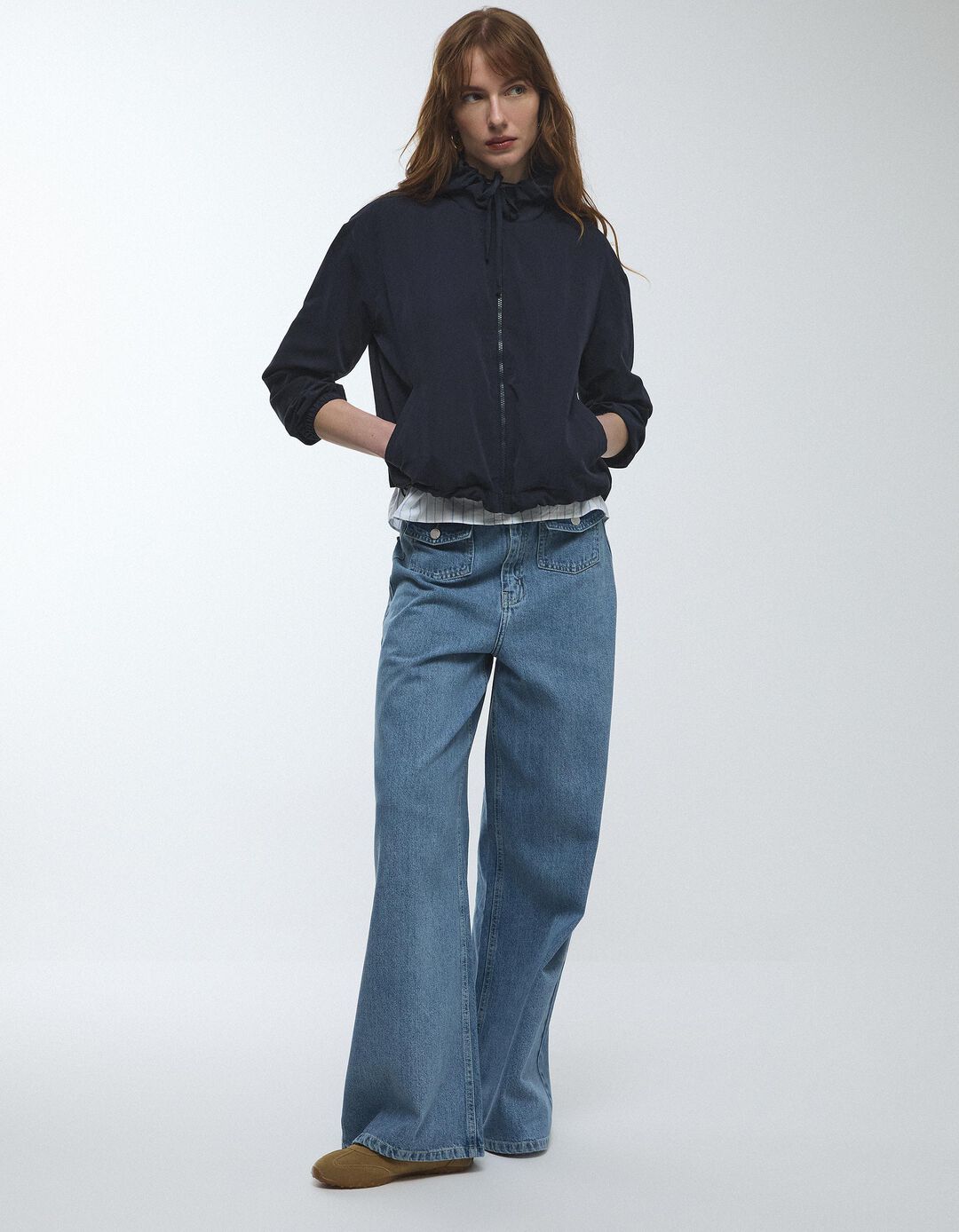 Parka, Mulher, Azul Escuro