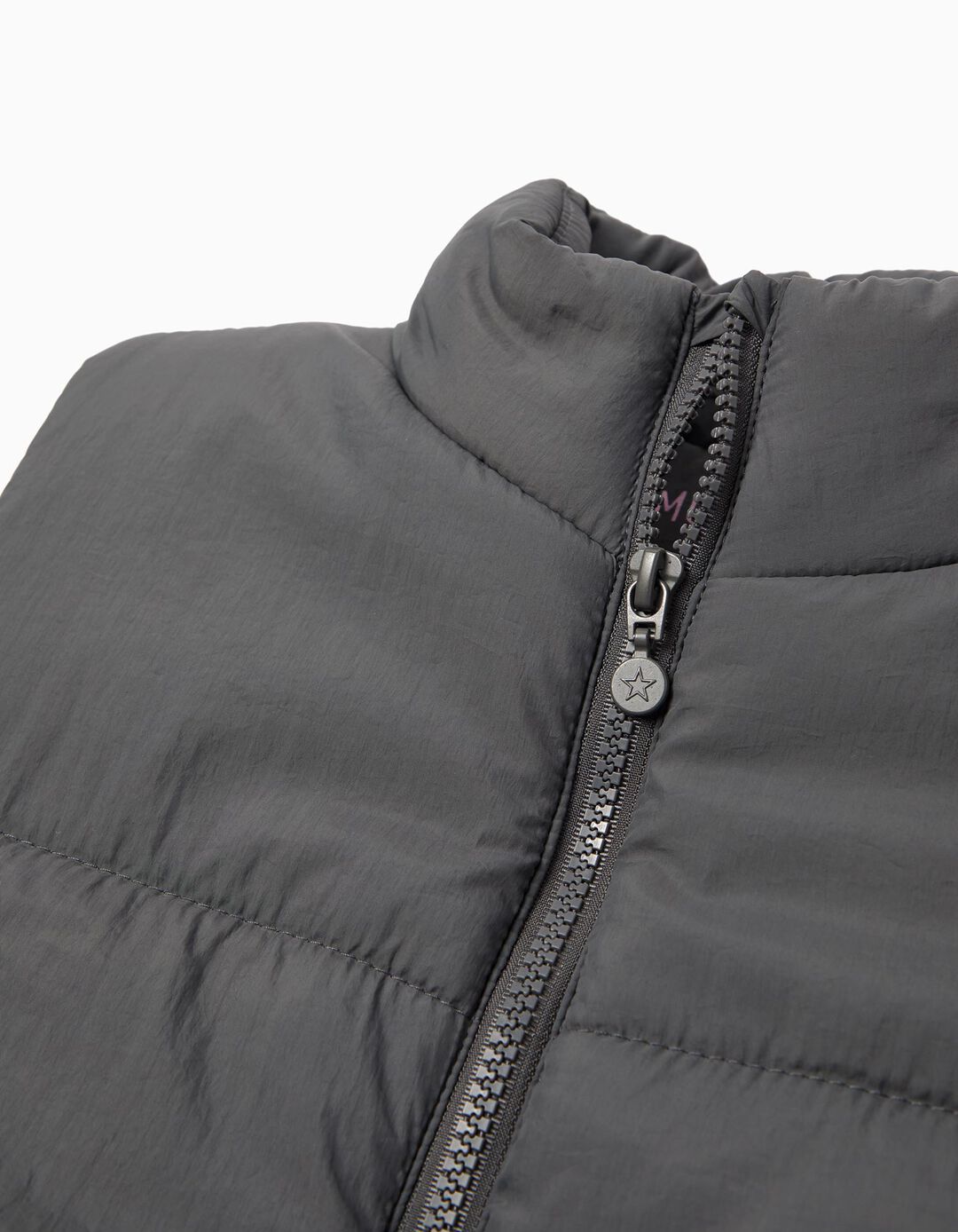 Colete Acolchoado, Menina, Cinzento Escuro