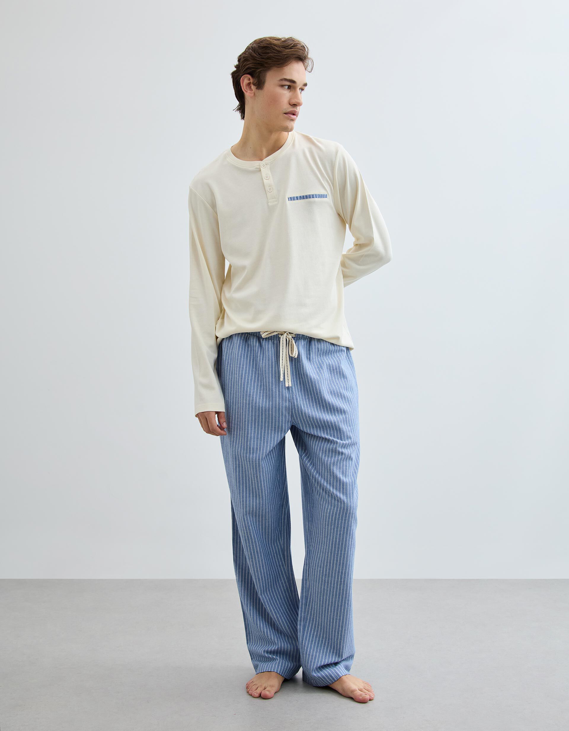 Comprar Online Pijama Riscas, Homem, Branco