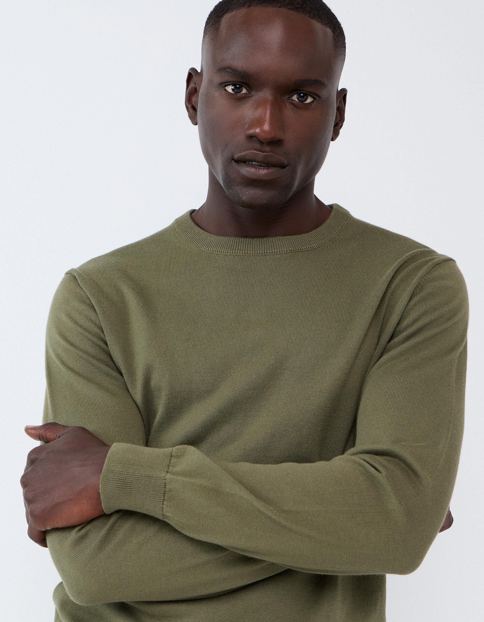 Comprar Online Camisola Com Caxemira, Homem, Verde