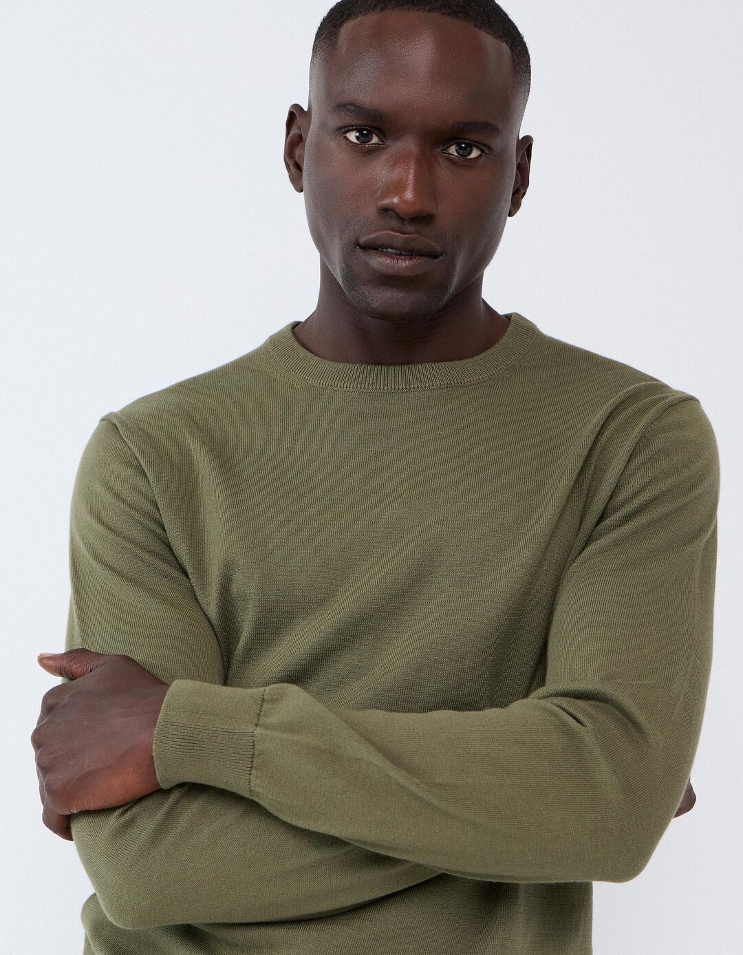 Camisola Com Caxemira, Homem, Verde