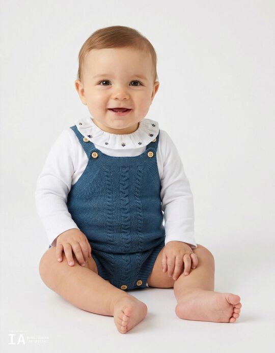 Comprar Online Conjunto Body e Macac&atilde;o, Rec&eacute;m-Nascido, Azul Escuro