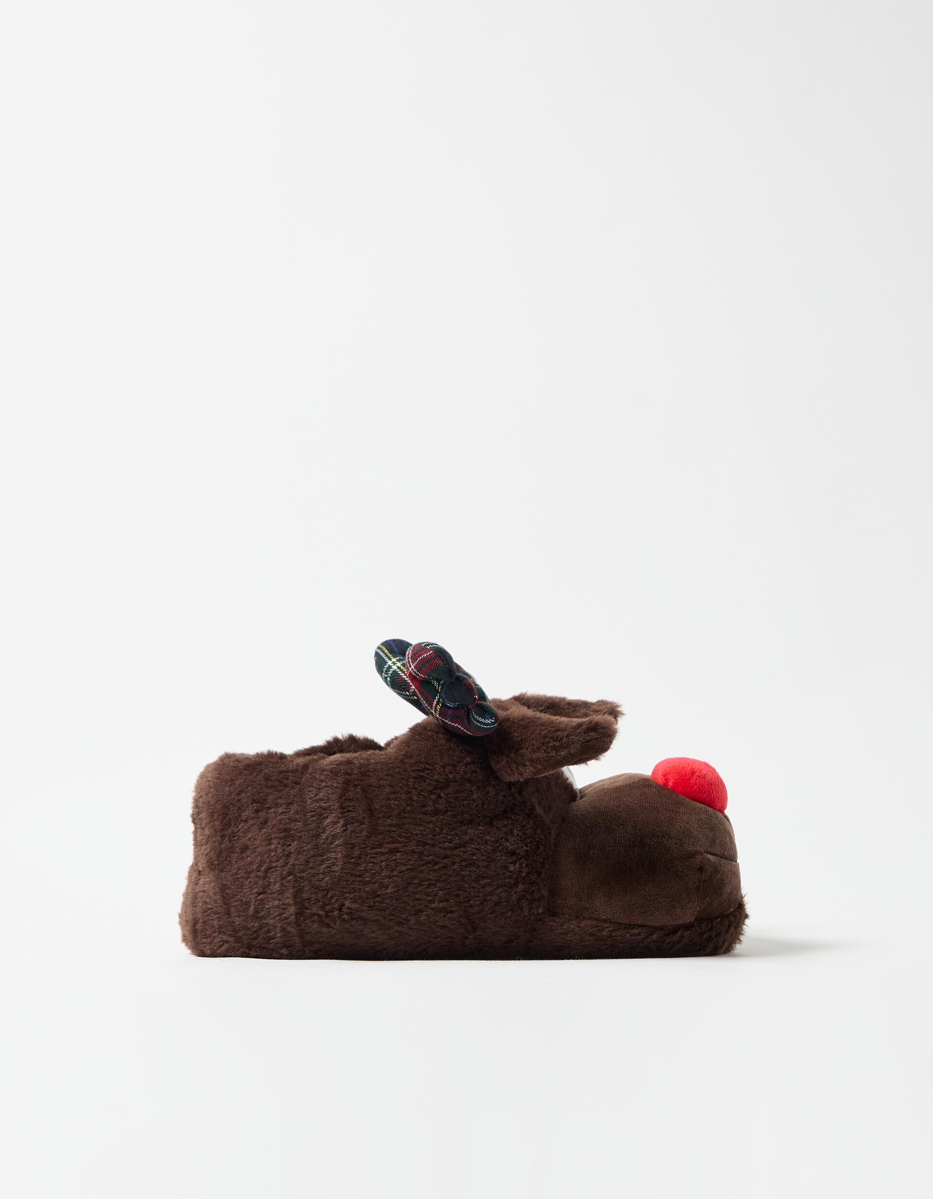 Comprar Online Pantufas de Natal, Homem, Castanho