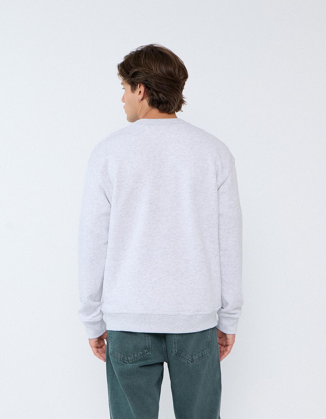 Camisola De Felpa, Homem, Cinzento Claro