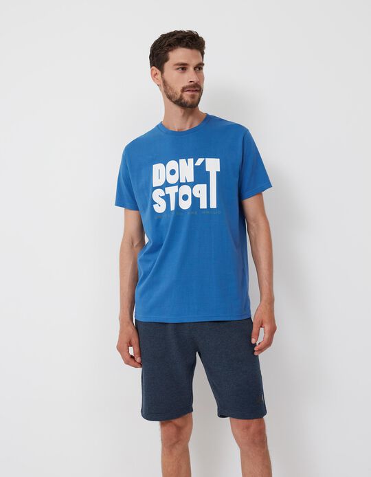 T-shirt, Men, Blue