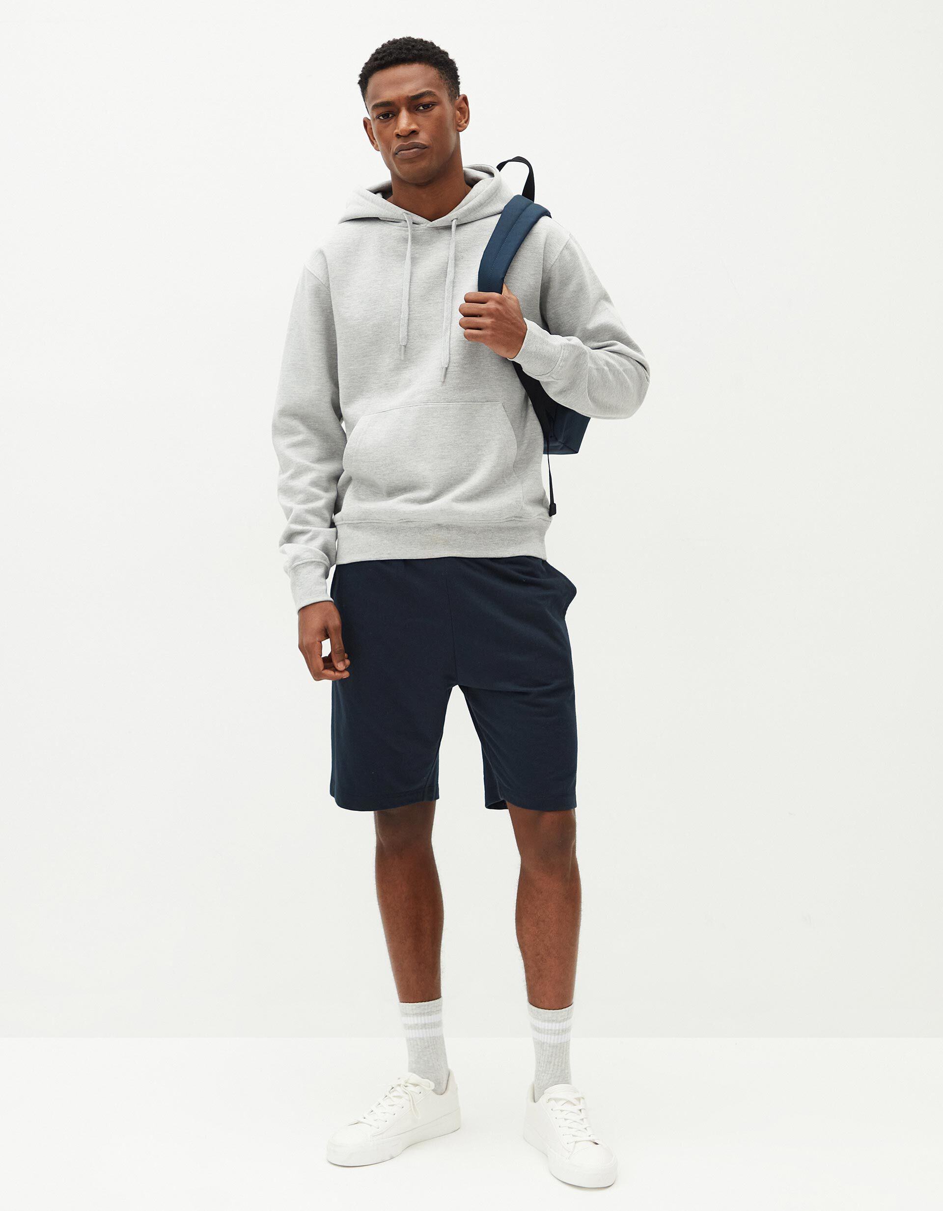 Comprar Online Sweatshirt de Felpa Capuz, Homem, Cinzento Claro