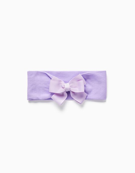 Wide Headband for Babies and Girls, Lilac