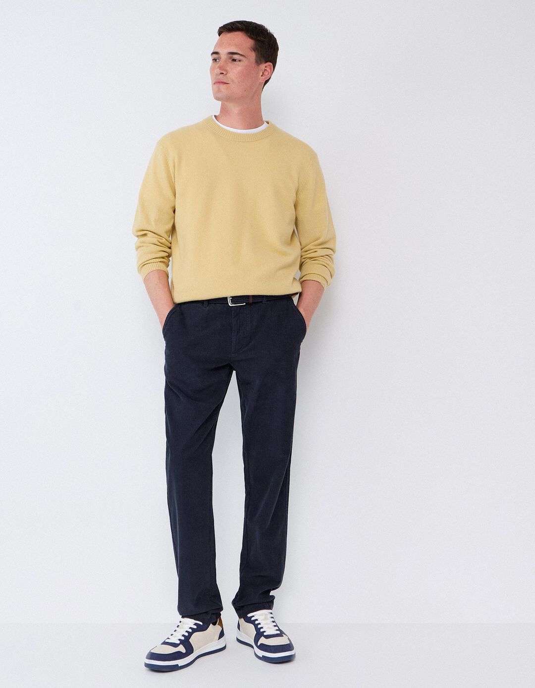 Cal&ccedil;as Chino Slim-Fit, Homem, Azul Escuro