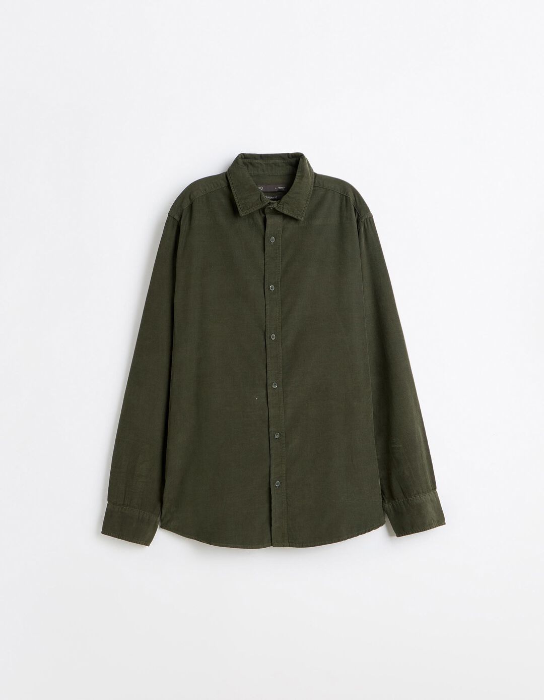 Camisa Em Bombazina, Homem, Verde Escuro