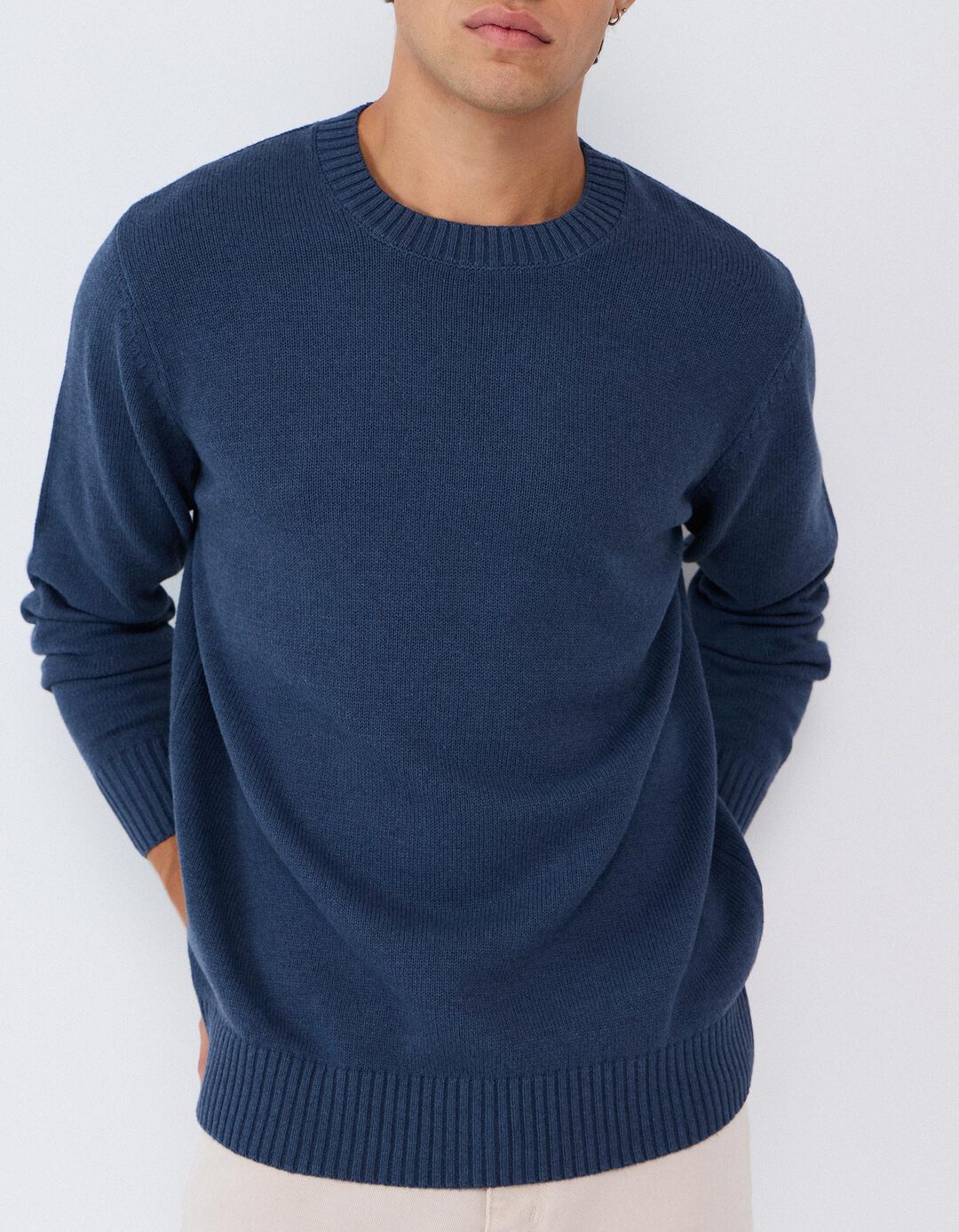 Camisola De Malha, Homem, Azul