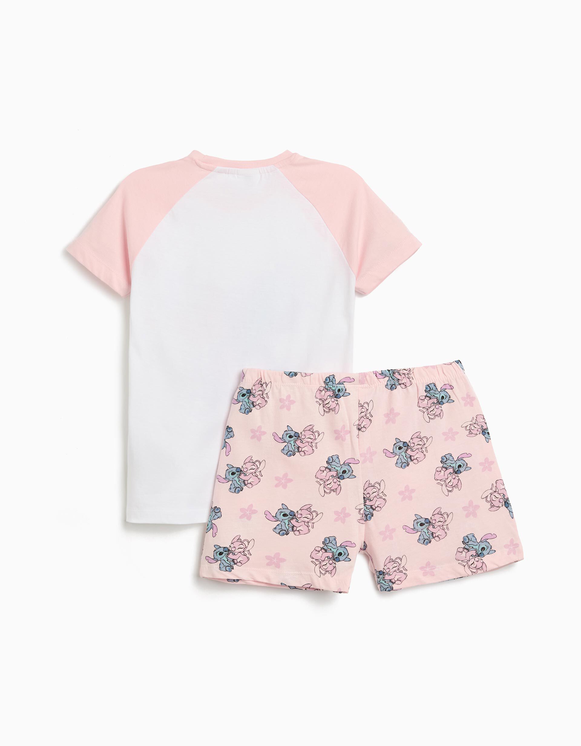 Comprar Online Pijama Jersey 'Lilo e Stitch', Menina, Rosa Claro