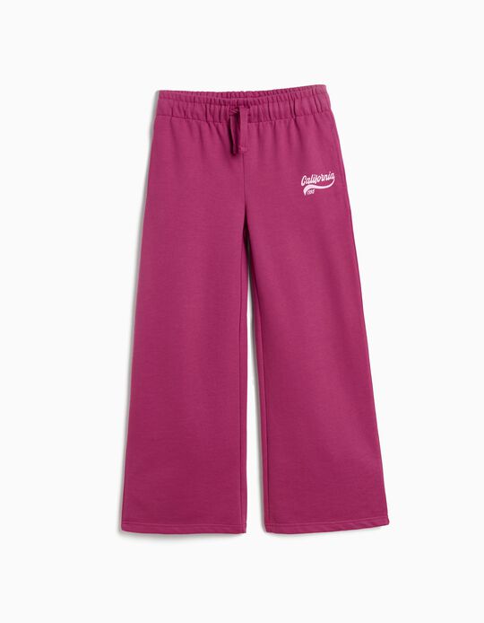 Comprar Online Cal&ccedil;as de Jogging 'Wide Leg', Menina, Rosa Escuro