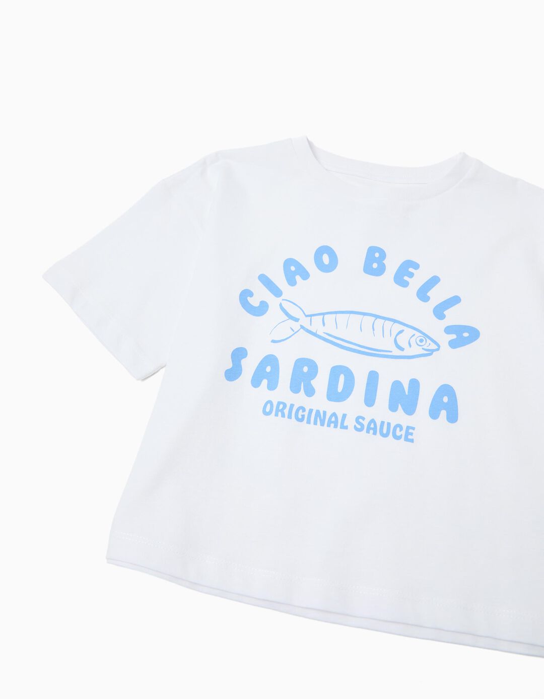 T-shirt Estampada, Menina, Branco