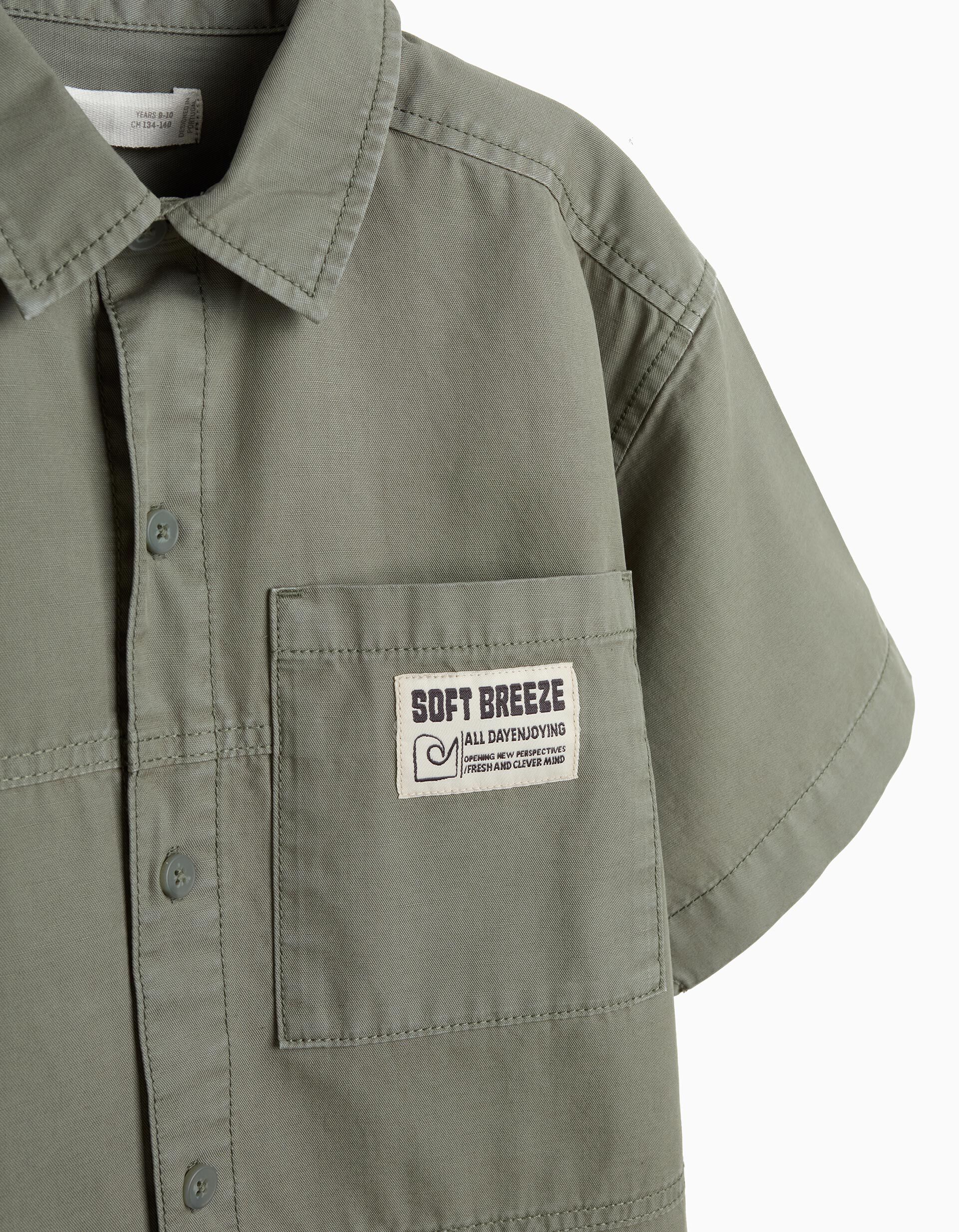 Comprar Online Camisa 'Loose Fit', Menino, Verde Claro