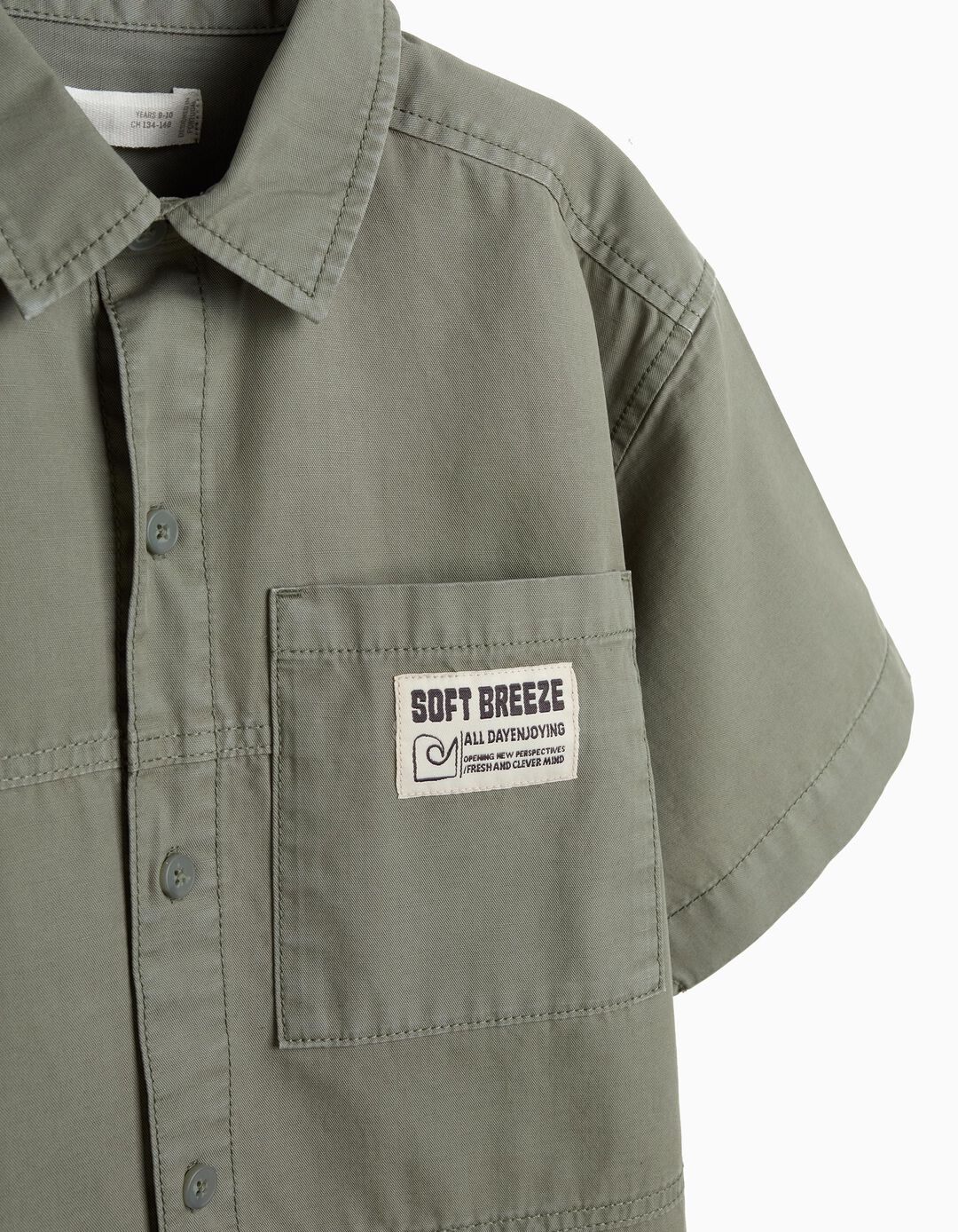 Camisa 'Loose Fit', Menino, Verde Claro