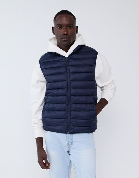 Comprar Online Colete Acolchoado Leve, Homem, Azul Escuro