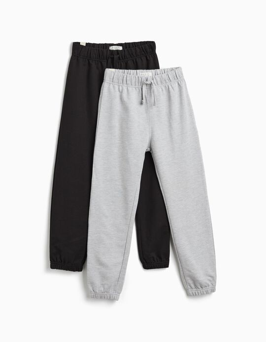 Comprar Online Pack 2 Joggers de Felpa, Menino, Cinzento Claro