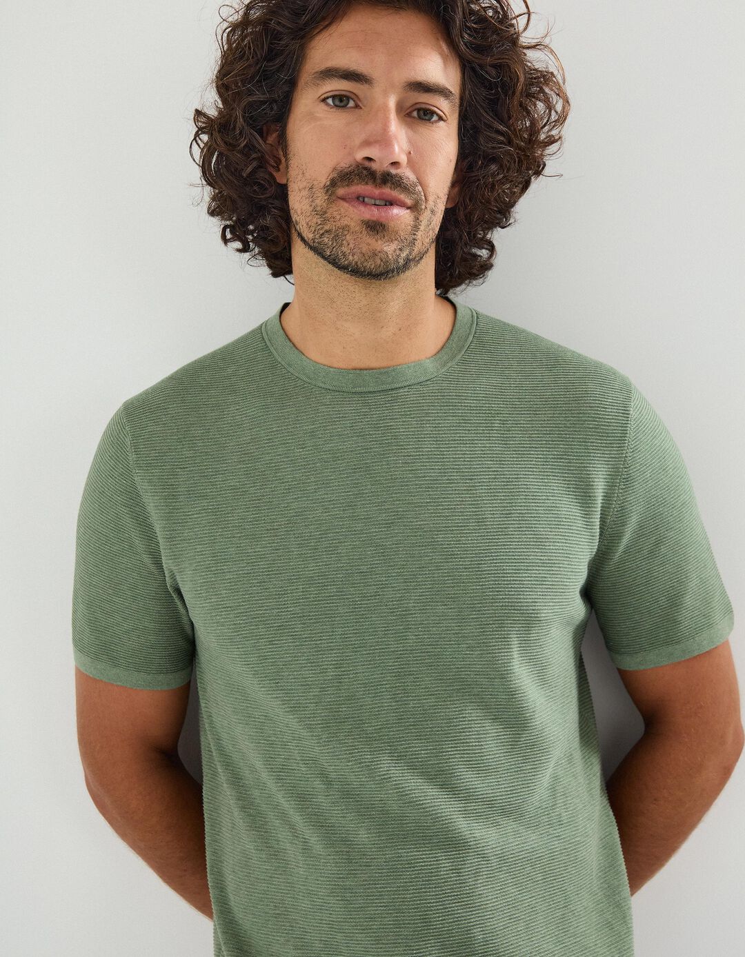 T-shirt de Malha, Homem, Verde
