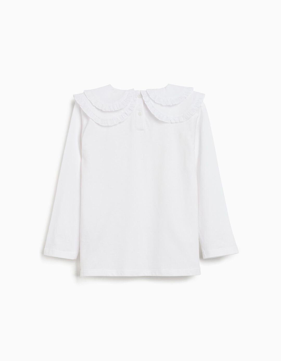 T-shirt Manga Comprida, Menina, Branco