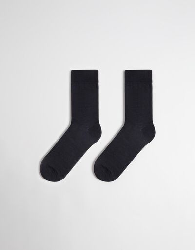 Pure Wool Socks, Men, Dark Blue