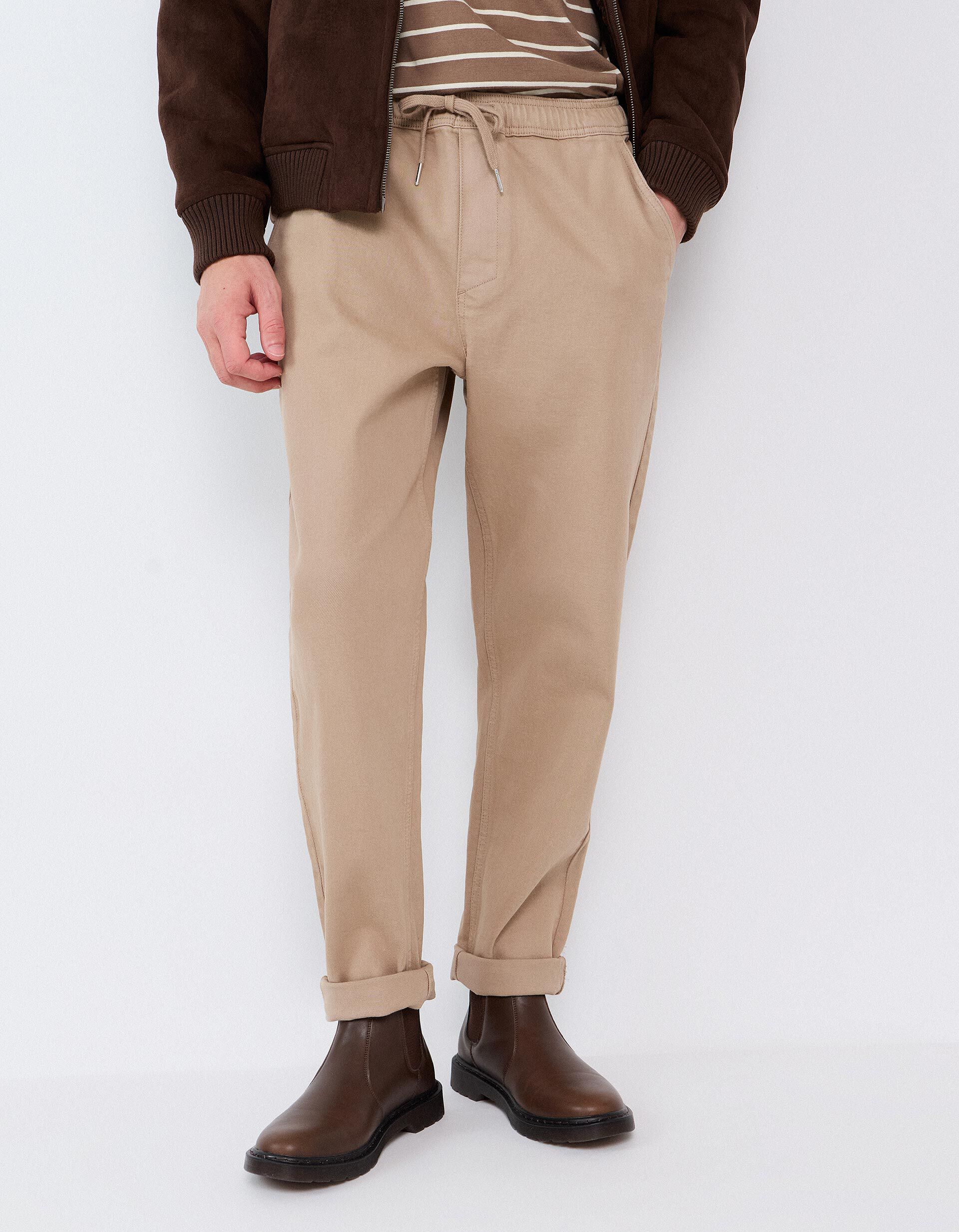 Comprar Online Cal&ccedil;as Jogger Tapered, Homem, Bege