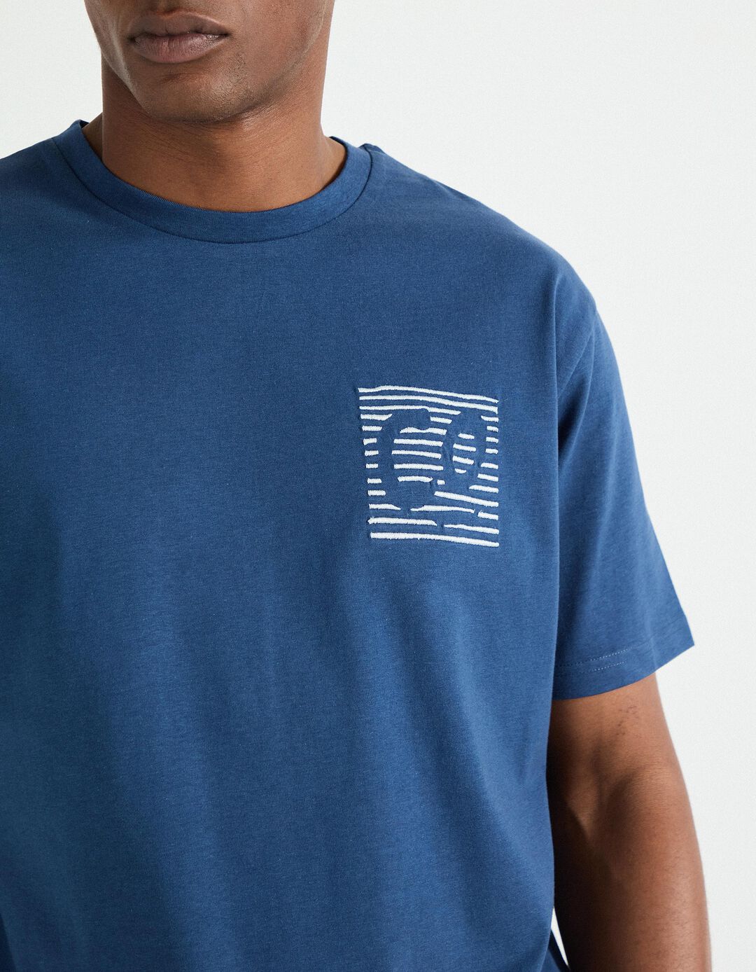 T-shirt Print, Homem, Azul Escuro