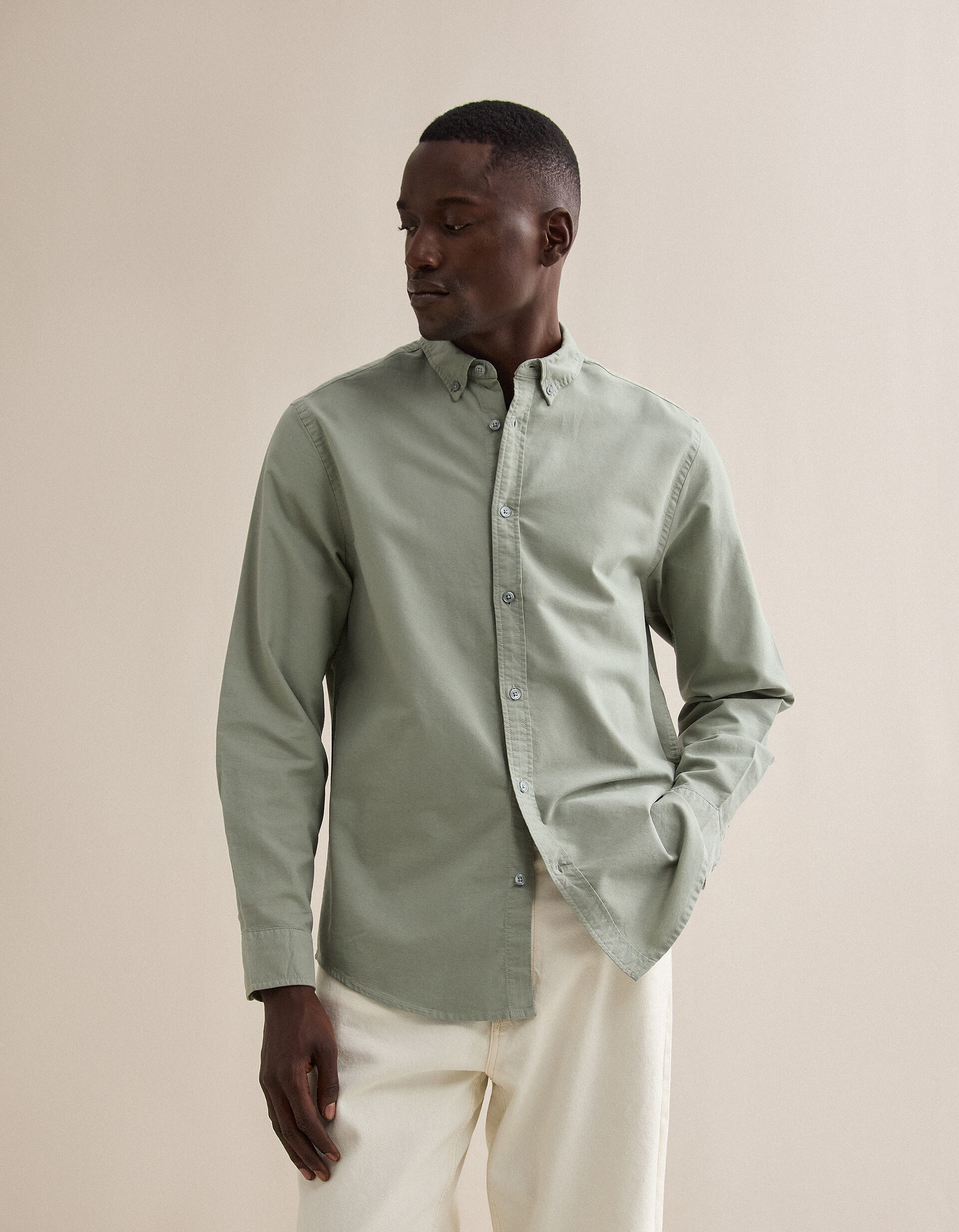 Comprar Online Camisa Oxford, Homem, Verde Claro