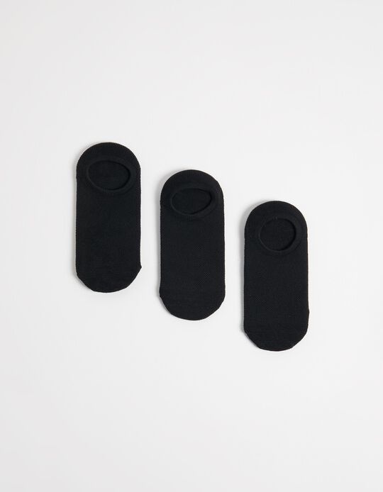Comprar Online Pack 3 Pares de Meias Invis&iacute;veis 'Pezinhos', Mulher, Preto