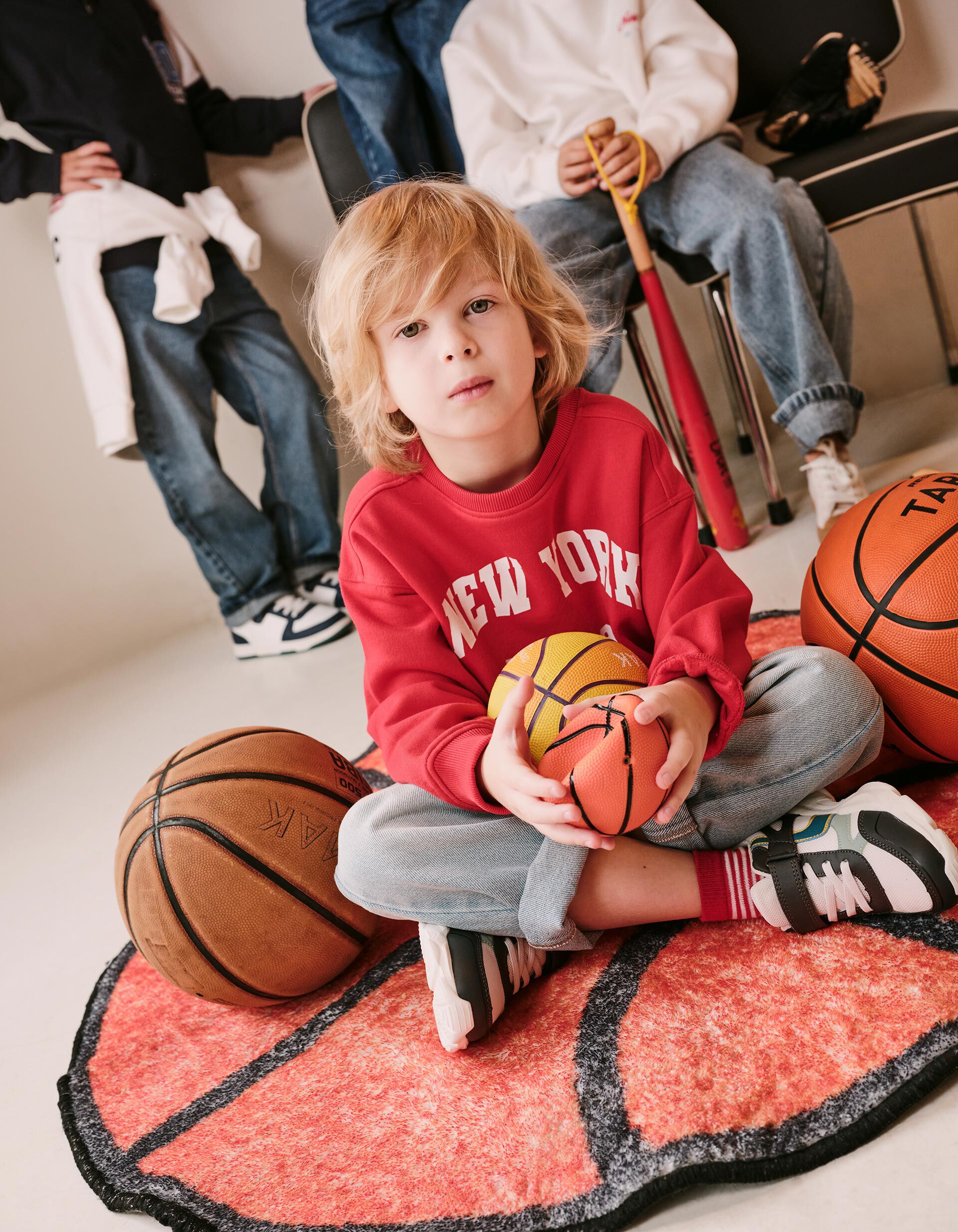 Sweatshirt de Felpa, Menino, Vermelho 