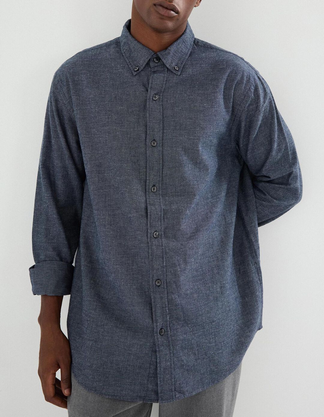 Camisa Flanela, Homem, Azul Escuro 