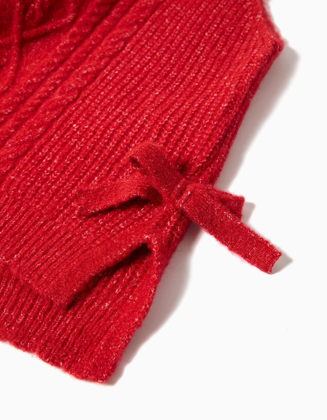 Colete de Malha, Menina, Vermelho