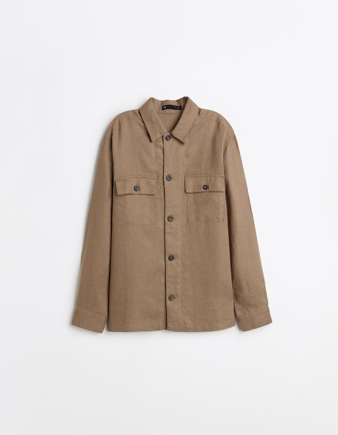 Sobrecamisa de Linho, Homem, Castanho Claro