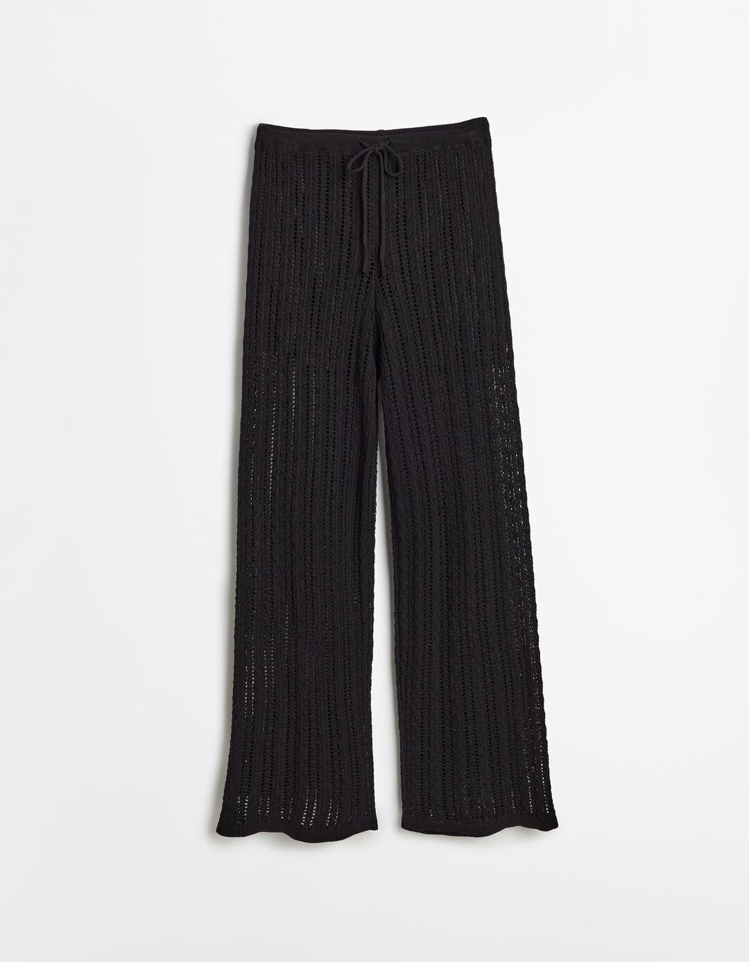 Cal&ccedil;as Malha Tricotada, Mulher, Preto