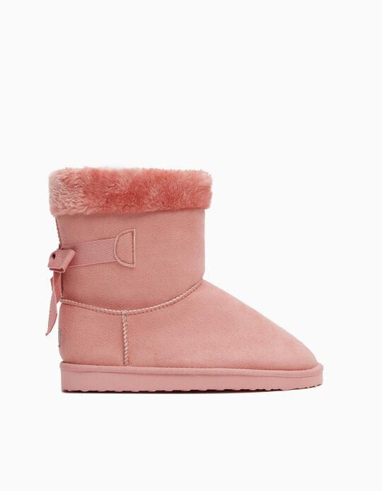 Fake Fur Boots, Girls, Pink