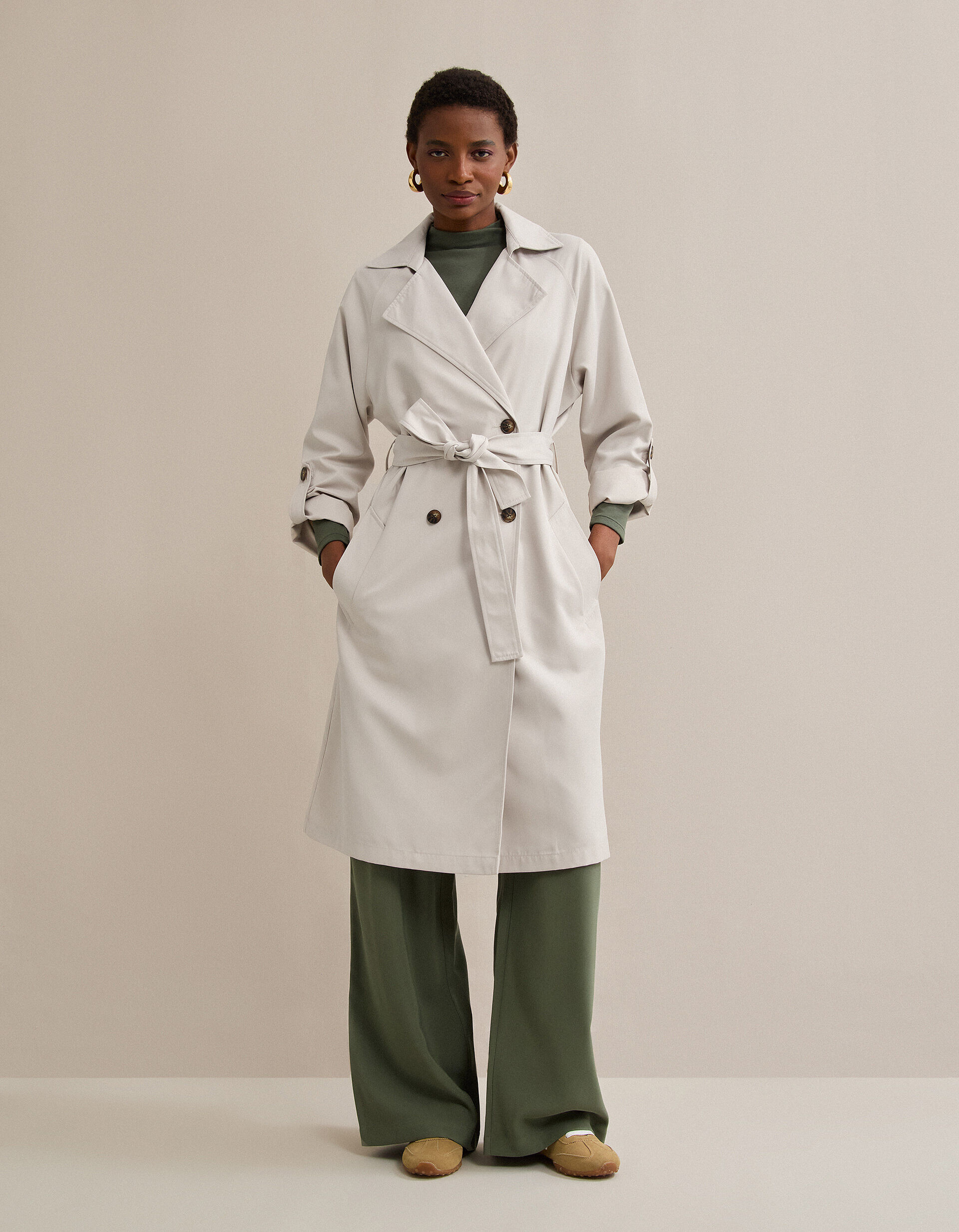 Comprar Online Gabardina, Mulher, Bege