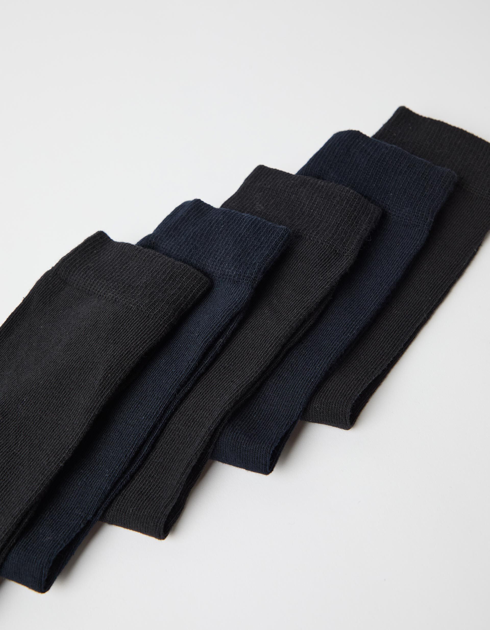 Comprar Online Pack 5 Pares de Meias Lisas, Homem, Azul Escuro