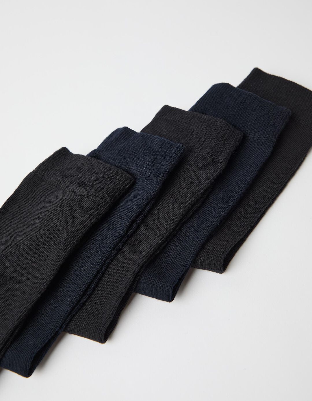 Pack 5 Pares de Meias Lisas, Homem, Azul Escuro
