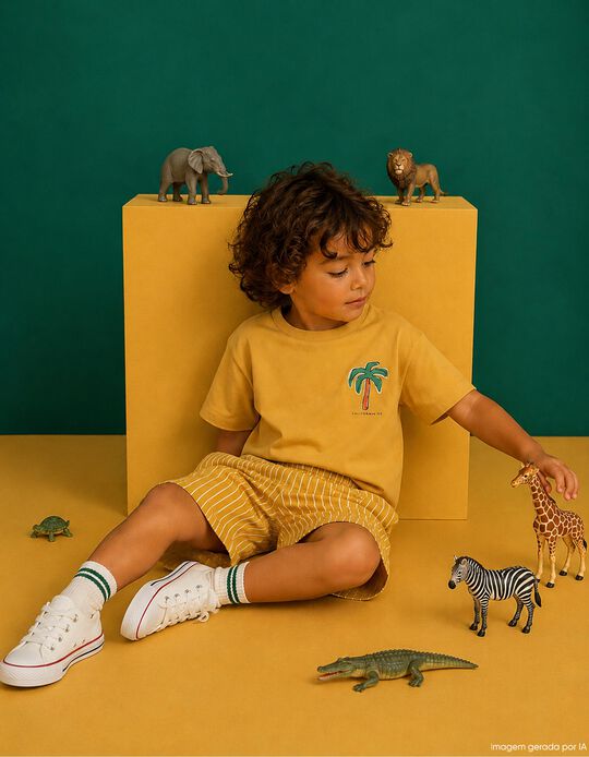 Comprar Online Conjunto T-shirt e Cal&ccedil;&otilde;es, Menino, Amarelo