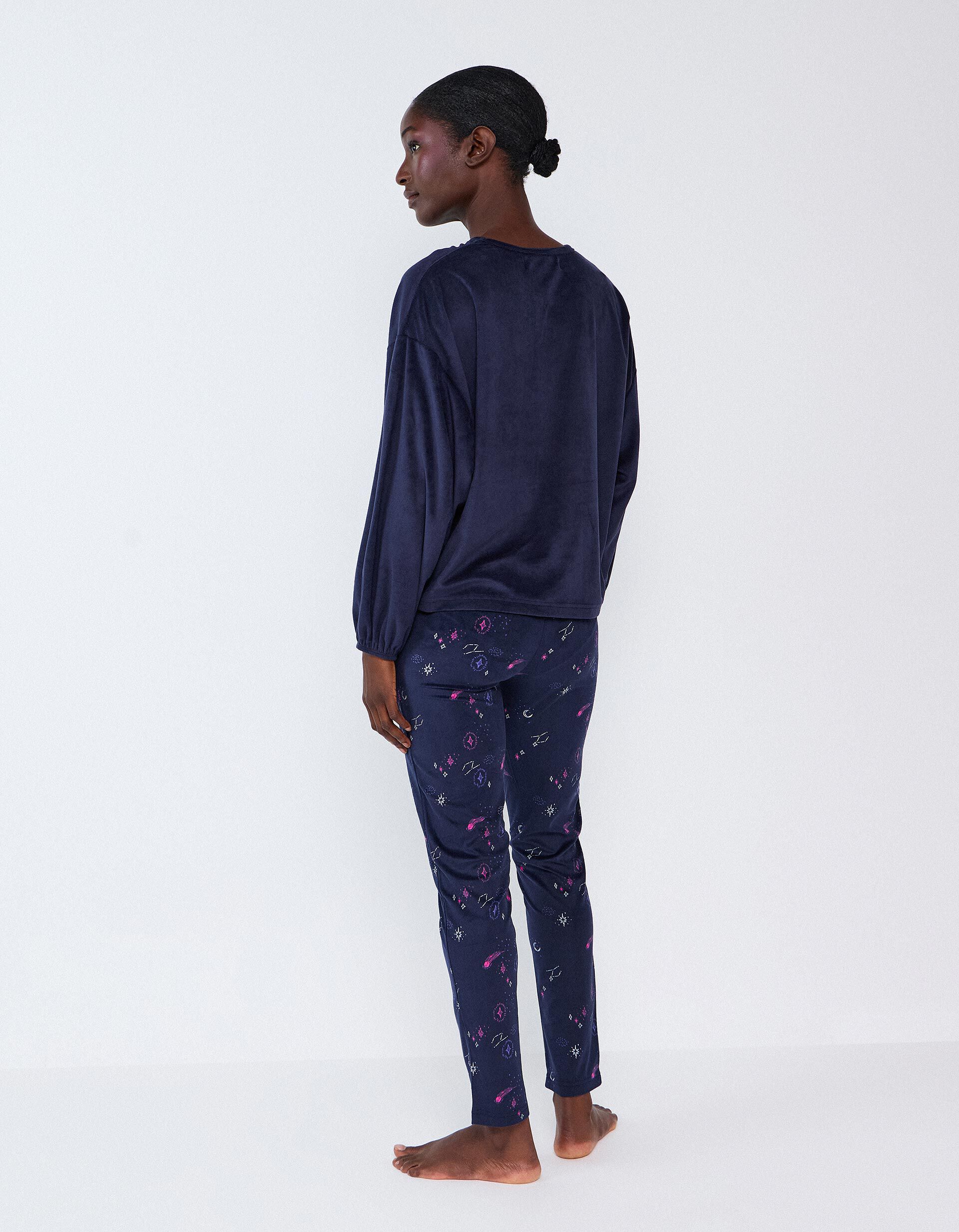 Comprar Online Pijama Aveludado, Mulher, Azul Escuro