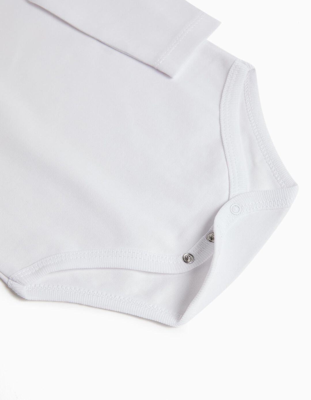 Pack 5 Long Sleeve Bodies, Baby Boy, White