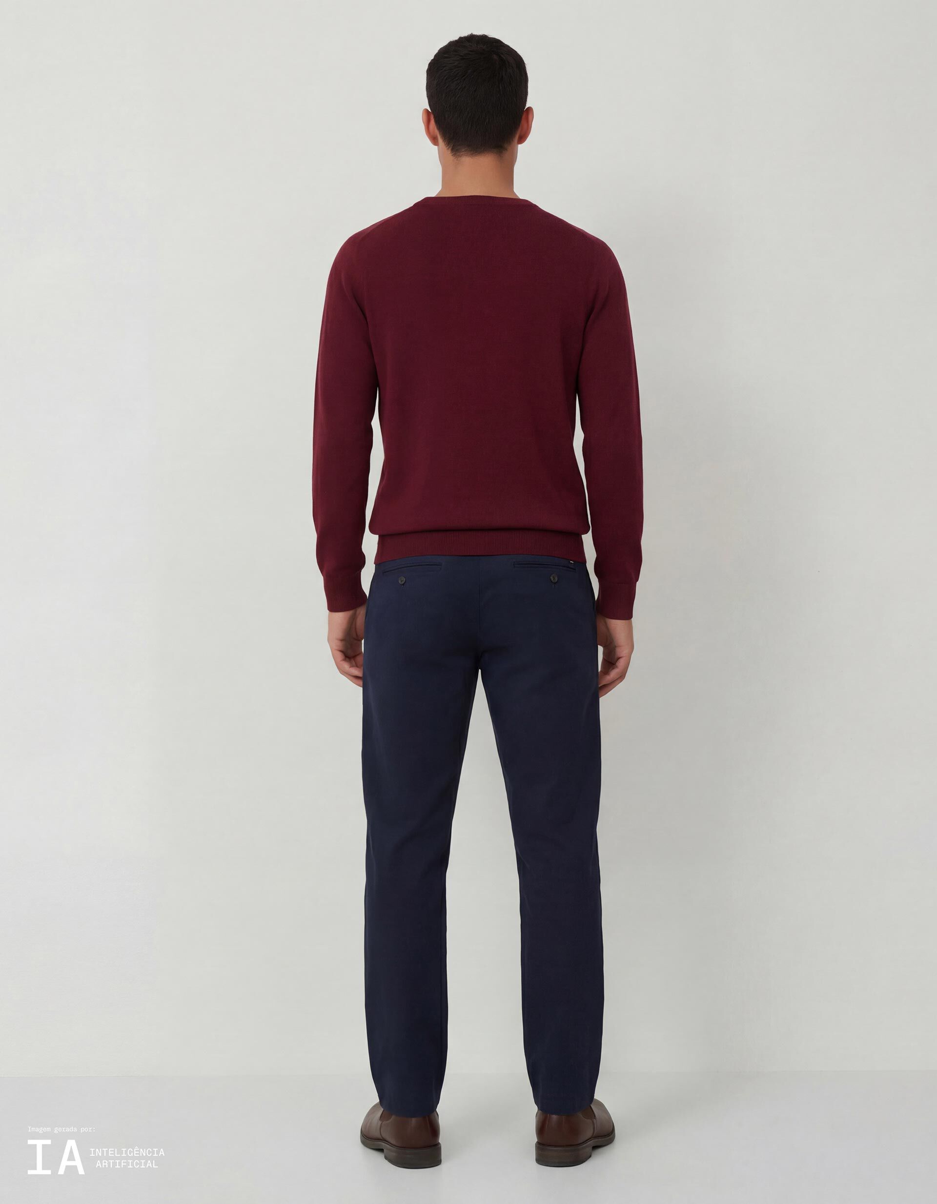 Comprar Online Cal&ccedil;as de Sarja Regular Fit, Homem, Azul Escuro