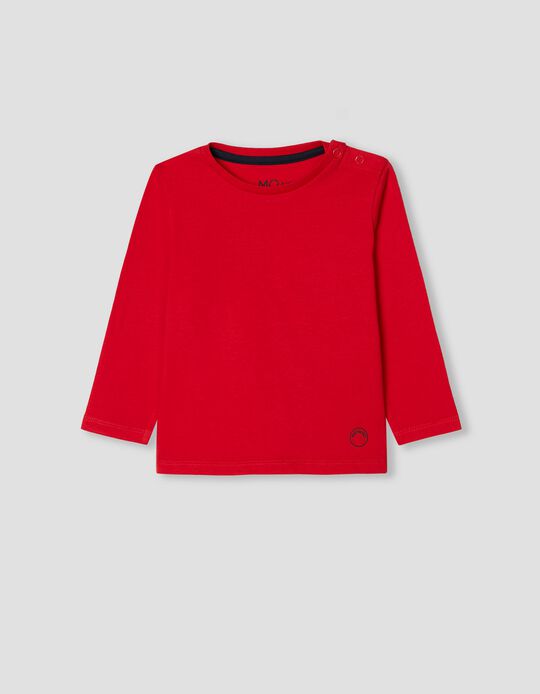 Basic Long Sleeve Top, Babies, Red