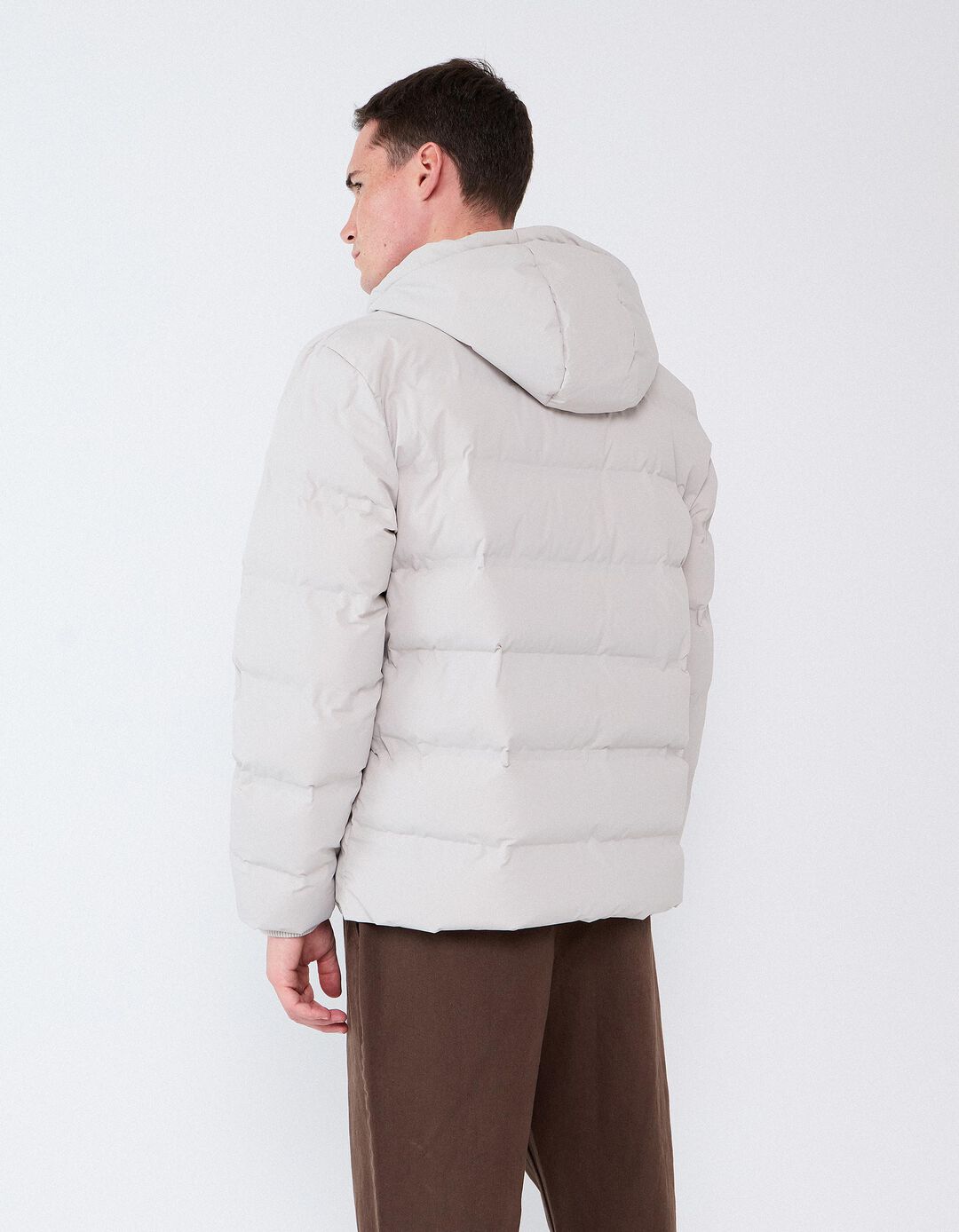 Casaco Puffer, Homem, Cinzento Claro