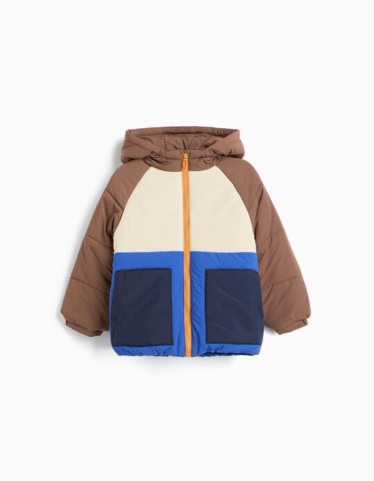 Comprar Online Casaco Acolchoado Com Capuz, Menino, Castanho