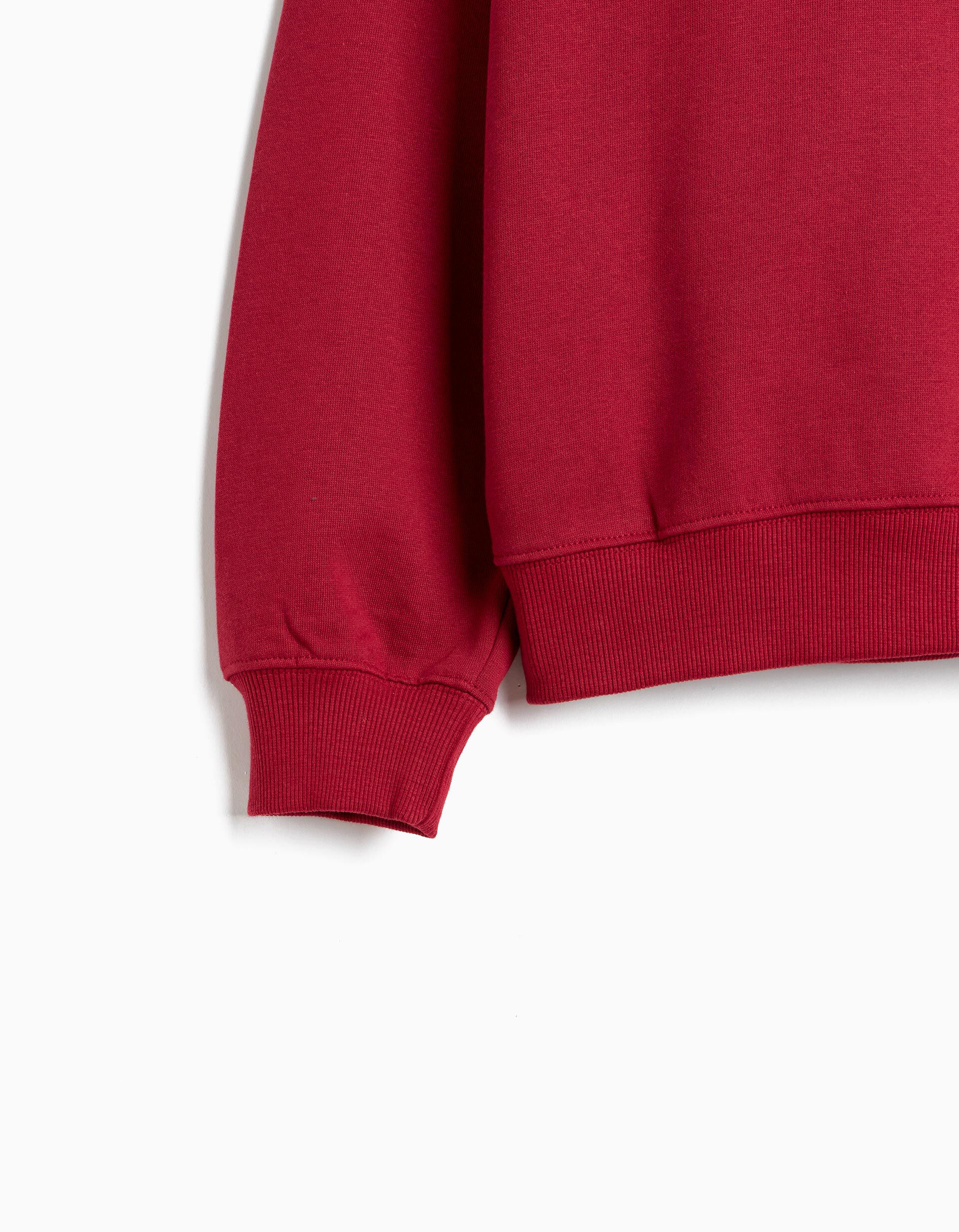 Comprar Online Sweatshirt Cardada 'Bart' Simpsons, Menino, Vermelho