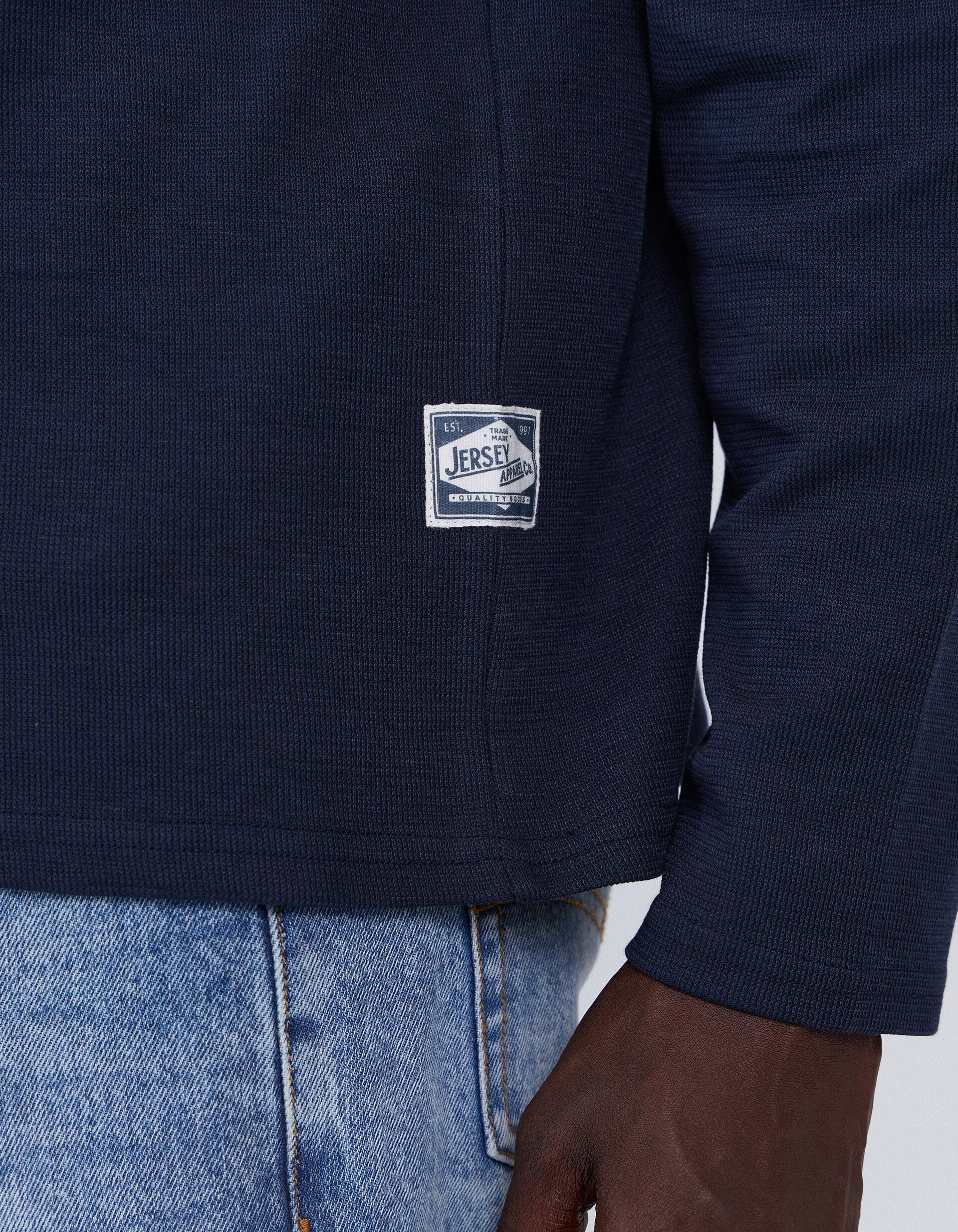 Comprar Online Camisola Efeito Waffle, Homem, Azul Escuro