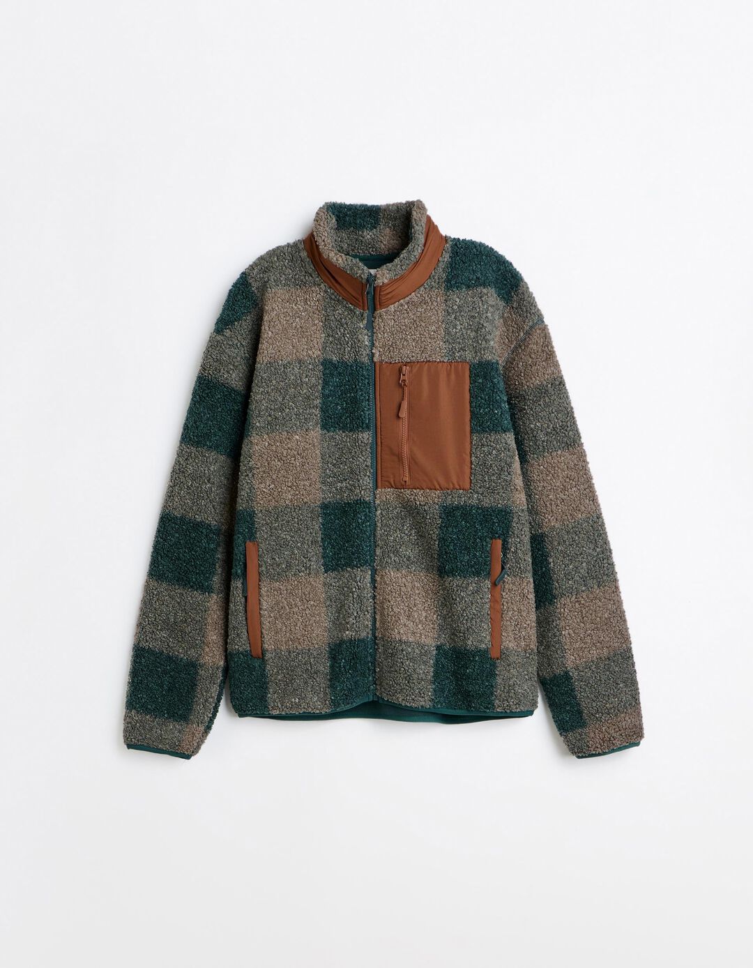 Casaco Em Sherpa, Homem, Verde Escuro